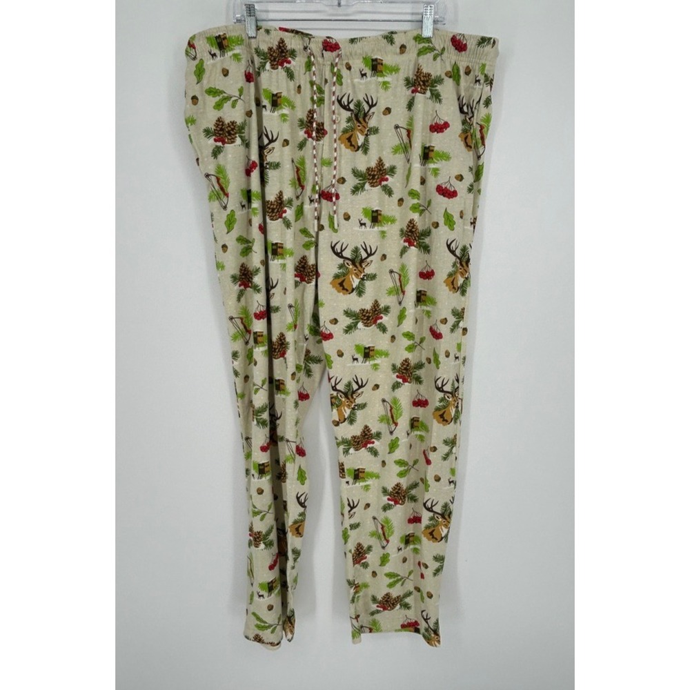 Magellan Outdoors Mens 3XL Woodland Deer Print Lounge Pants Holiday Cabin Comfy